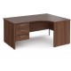 Maestro Panel end Ergonomic desk with Three Drawer Pedestal